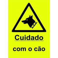 Autocolante Cuidado com o Cão