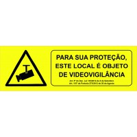 Autocolante de Aviso de Vigilância 